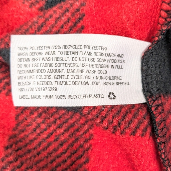 Wondershop Kids Red Buffalo check robe 12 - Picture 9 of 9